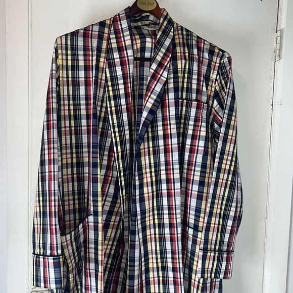 SLEEPY JONES Glenn Robe in Plaid-L - Picture 2 of 8